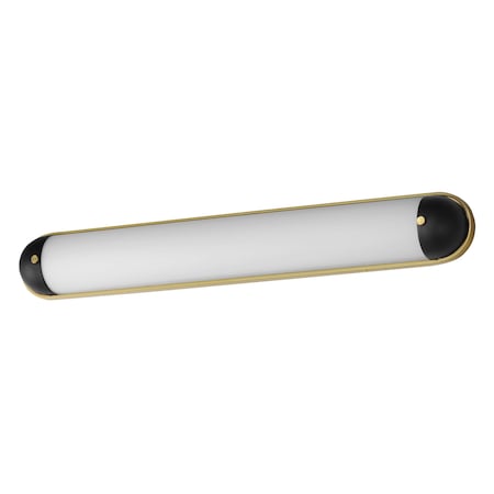 Maxim Lighting Capsule 36'' LED Bath Vanity CCT Select, Black/Natural Aged Brass 39564SWBKNAB
